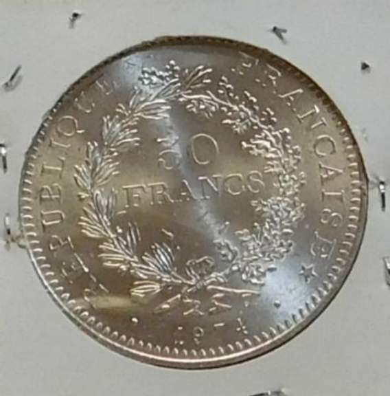 Silver 900 fine France 50 Francs 1974