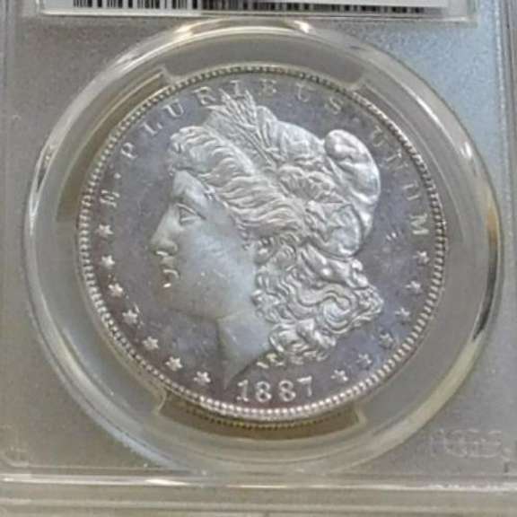 1887 Morgan Dollar PCGS MS-64 DMPL, Spectacular !