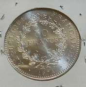 Silver 900 fine France 50 Francs 1974