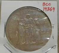 Silver 900 fine France 50 Francs 1974