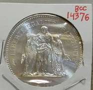 Silver 900 fine France 50 Francs 1977