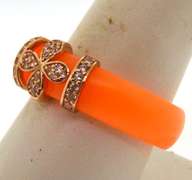 Preciosa 'A La Mode' Clover on Orange Ring