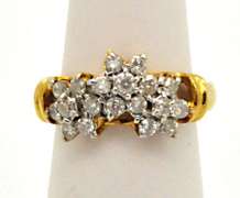 LADIES 14K YELLOW GOLD & DIAMONDS SET.