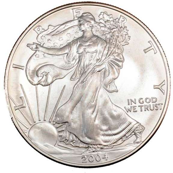 2004 Choice Frosty White BU Silver Eagle
