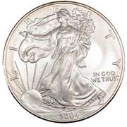 2004 Choice Frosty White BU Silver Eagle
