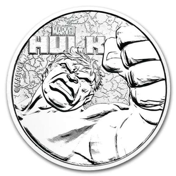 2019 Tuvalu 1oz Silver Marvel Series Hulk