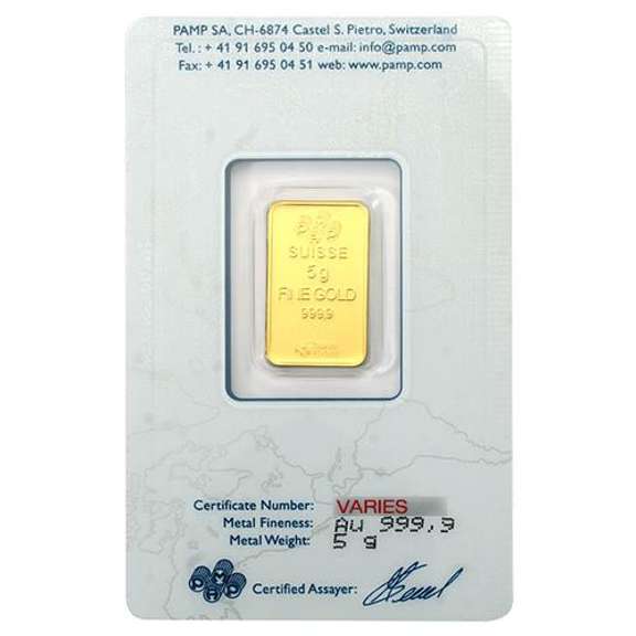 PAMP Suisse 5 Gram Gold Bar