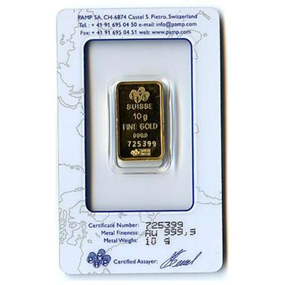 PAMP Suisse 10 Gram Gold Bar