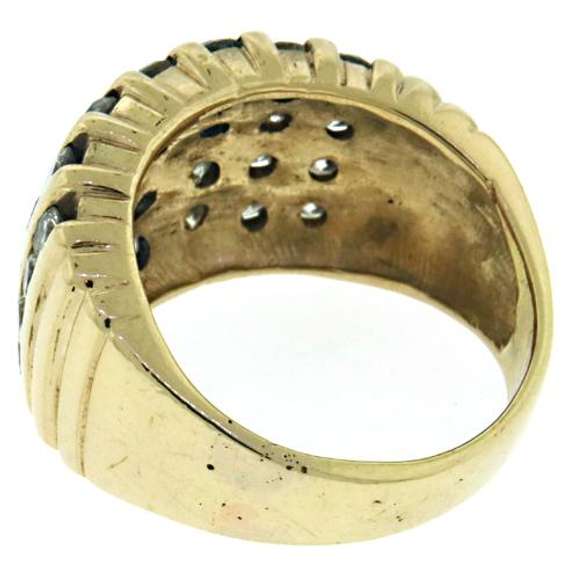 Stunning 7 Row Diamond Channel Set Ring