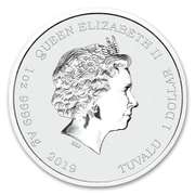 2019 Tuvalu 1oz Silver Marvel Series Hulk