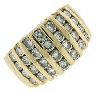 Stunning 7 Row Diamond Channel Set Ring
