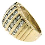 Stunning 7 Row Diamond Channel Set Ring