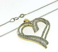 Popular Baguette & Diamond Heart Necklace