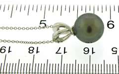 Simple & Elegant 14kt WG Tahitian Pearl Necklace