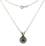 Simple & Elegant 14kt WG Tahitian Pearl Necklace