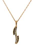 Incredible 14kt RG Brown & White Diamond Necklace