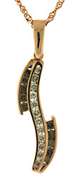 Incredible 14kt RG Brown & White Diamond Necklace