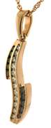 Incredible 14kt RG Brown & White Diamond Necklace