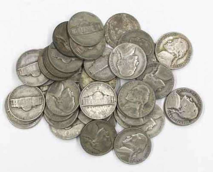 40 Silver WW11 War Nickels
