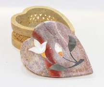 Natural Soapstone Box - Hand-carved