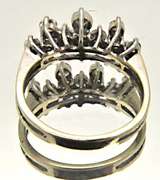 18K WHITE GOLD DIAMOND DOUBLE ROW ALTERNATING FASHION R