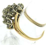 Beautiful Yellow Gold Diamond Cluster Ring