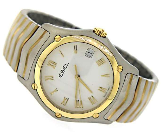 Ebel Classic Wave 2 Tone White Roman Dial Watch