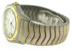 Ebel Classic Wave 2 Tone White Roman Dial Watch