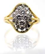Very Pretty 14K Diamond Cluster Ring