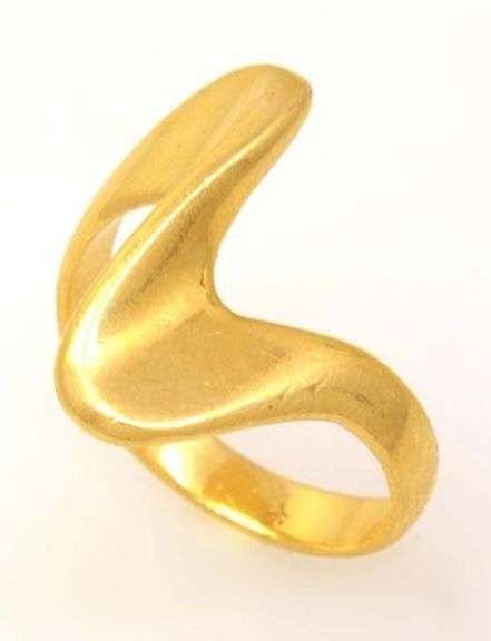Gold Free Form Ring, Size 4.5
