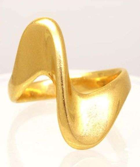Gold Free Form Ring, Size 4.5