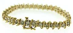 Popular Yellow Gold 5ctw Diamond S Link Bracelet
