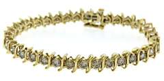 Popular Yellow Gold 5ctw Diamond S Link Bracelet