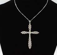 Vintage 14kt Gold 0.50ctw Diamond Cross