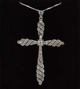 Vintage 14kt Gold 0.50ctw Diamond Cross