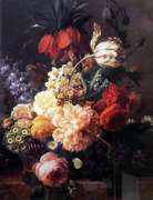 Beautiful Still Life with Flowers Offset Lithograph