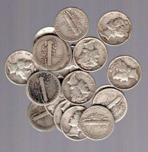 Half Roll of 20 Silver Mercury Dimes
