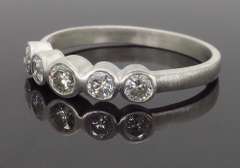 Platinum Bezel Set Diamond Band