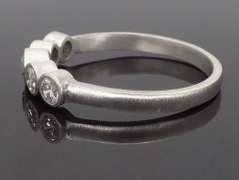 Platinum Bezel Set Diamond Band