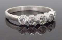 Platinum Bezel Set Diamond Band