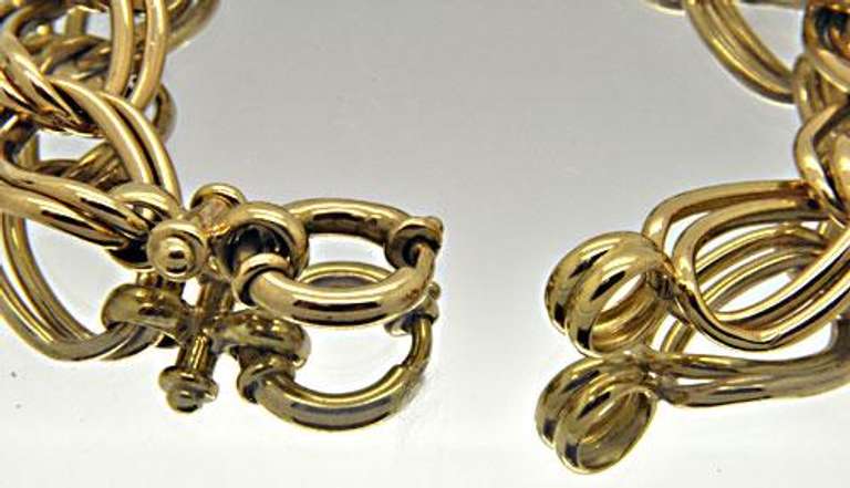 18 KT YELLOW GOLD LINK BRACELET WITH CITRINE