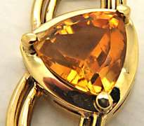 18 KT YELLOW GOLD LINK BRACELET WITH CITRINE