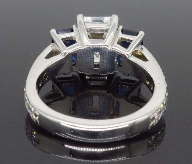 14K White Gold 1.77CT Emerald Cut Diamond Ring