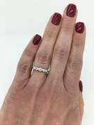 Platinum Bezel Set Diamond Band