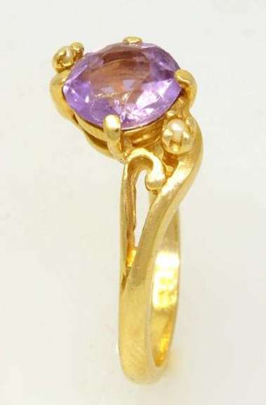 Amethyst & Seed Pearl Ring, Size 5.75