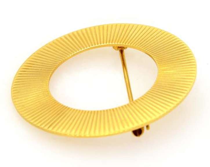 Tiffany & Co Gold Circle Brooch