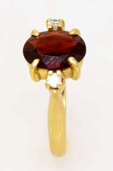 Petite Garnet & Diamond Accent Ring, Size 2.5