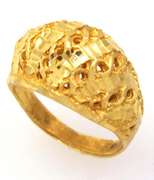 Gold Dome Ring, Size 4.75