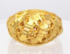 Gold Dome Ring, Size 4.75
