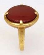 Red Carnelian Ring in Gold, Size 5.25
